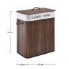 Bambusový kôš na prádlo Curly 100 litrov, hnedý 13730