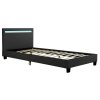 Čalúnená posteľ Verona 90 x 200 - čierna 18862