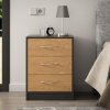 Nočný stolík Eloise 54x39x28cm - drevo/šedý pri posteli