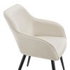 Kreslo Tarje so zamatovým poťahom – krémové detail