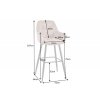 Barová stolička Milano zamat champagne 235755