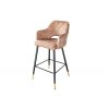Barová stolička Paris zamat bledo hnedá 235877