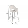Barová stolička Paris zamat bledo hnedá 235878