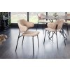 Dizajnová stolička Tracy champagne, čierny rám 244133