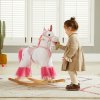 Detský hojdací jednorožec s funkciou zvuku v interiéri