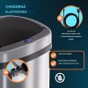 Bezdotykový hranatý odpadkový kôš s USB 58l - strieborný USB