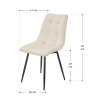 Sada 2 jedálenských stoličiek Blanca - béžová rozmery