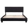 Čalúnená posteľ Bolonia 140 x 200 cm - čierna z predu