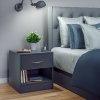 Nočný stolík Kiel 41x39x28cm - antracit s pozadím