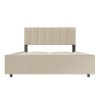 Čalúnená posteľ Soria 140 x 200 - béžová pohľad spredu