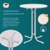Skladací barový stôl Ø70 cm - biely vlastnosti
