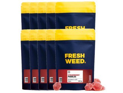 10x10 pack Delta9 THC gummies strawberry