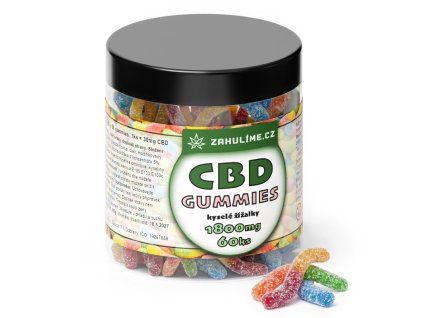 60ks CBD gummies kyselé žížalky 3600mg CBD