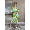 Zelené midi voľné šaty