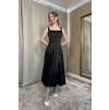 Čierne midi šaty na ramienka