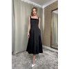 Čierne midi šaty na ramienka