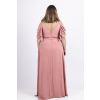 Bledoružové dlhé šaty na ramienka