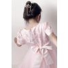 Detské bledoružové spoločenské šaty