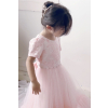 Detské bledoružové spoločenské šaty