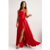 Dlhé červené spoločenské šaty s asymetrickým vrchom (Veľkosť 40)