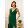 Smaragdové dlhé šifónové spoločenské šaty