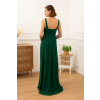 Smaragdové dlhé šifónové spoločenské šaty
