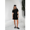 Čierne krátke pletené šaty