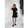 Čierne krátke pletené šaty