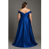 Modré dlhé spoločenské šaty pre moletky