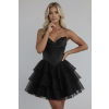 Čierne krátke koktejlové šaty