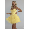 Žlté krátke koktejlové šaty