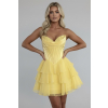 Žlté krátke koktejlové šaty