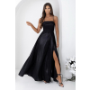 Trblietavé dlhé čierne šaty Aurelia (Veľkosť 38)