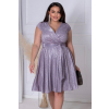 Fialové krátke trblietavé šaty