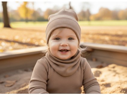 Čiapka Beanie Mocca