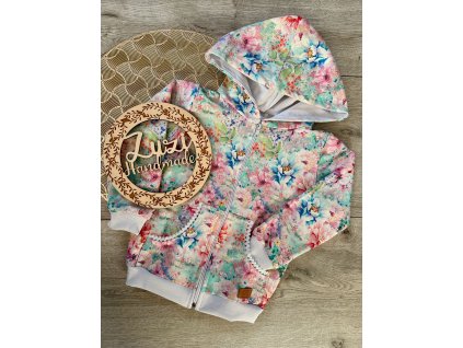 dievcenska-kvetinova-mikina-na-zips-s-kapucnou