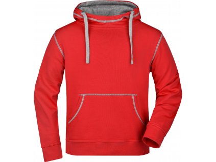 James & Nicholson | JN 961 (Farba red/grey heather, Veľkosť 3XL)