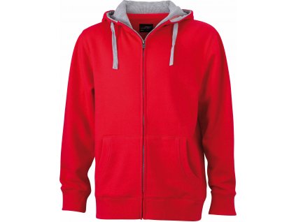 James & Nicholson | JN 963 (Farba red/grey heather, Veľkosť 3XL)
