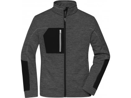 James & Nicholson | JN 1817 (Farba black melange/black/silver, Veľkosť 4XL)