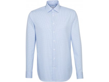Seidensticker | Shirt Slim (Farba check light blue/white, Veľkosť 45)