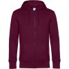 B&C | KING Zipped Hood_° (Farba dark cherry, Veľkosť 3XL)