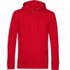 B&C | Inspire Zipped Hood_° (Farba red, Veľkosť 3XL)