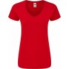 F.O.L. | Lady-Fit Iconic 150 V-Neck T (Farba red, Veľkosť XXL)