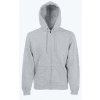 F.O.L. | Classic Hooded Sweat Jacket (Farba heather grey, Veľkosť 5XL)