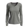 Stedman ST9720 | Claire V-neck Long Sleeve (Farba Grey Heather, Veľkosť XL)