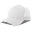 white/white - 5-panelová šiltovka pre kamiónistov