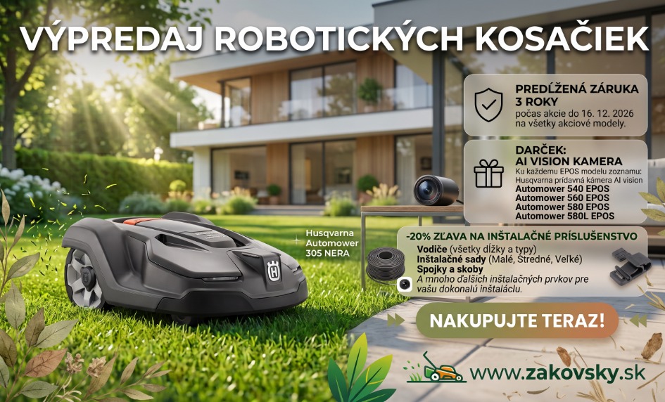 Totálny výpredaj robotických kosačiek Husqvarna