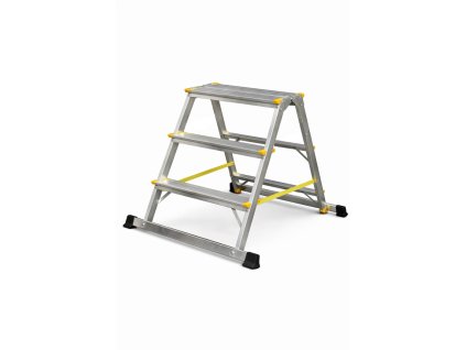 Schodíky obojstranné hliníkové so stabilizátorom 3-stupňové HOBBY