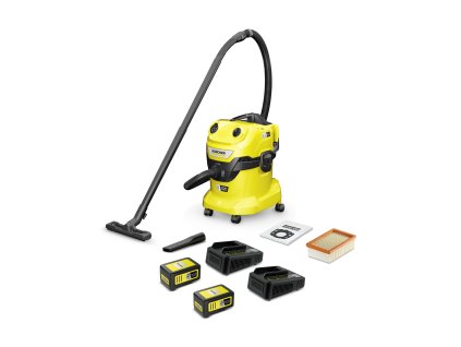 Kärcher Batériový mokro suchý vysávač Akumulátorový mokrosuchý vysávač WD 4-18 V-20/22 Dual Battery Set