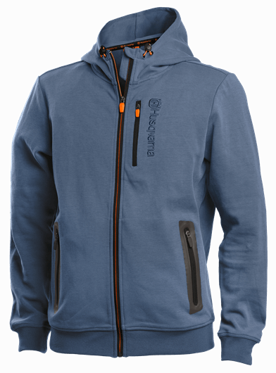 Husqvarna Mikina s kapucňou Xplorer, unisex, šedo modrá Veľkosť: XXL